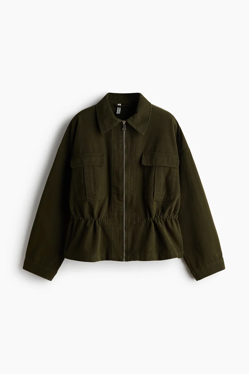 H&M  Drawstring-detail utility jacket for Women | Best Price UAE