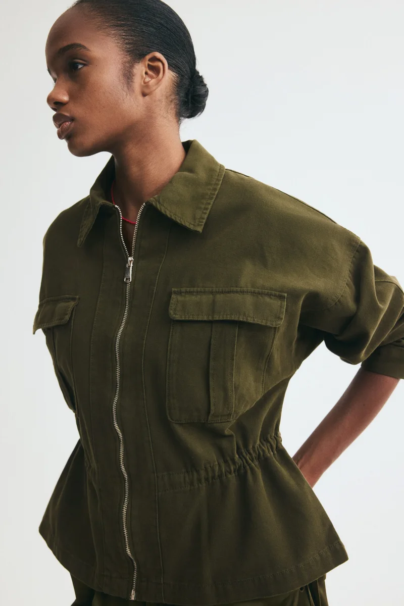 H&M  Drawstring-detail utility jacket for Women | Best Price UAE