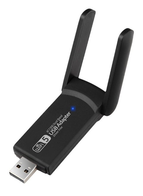 Wireless USB WiFi Adapter, 1300Mbps Dual Band 2.4/5Ghz Wireless Network External Receiver, for PC/Laptop/Desktop