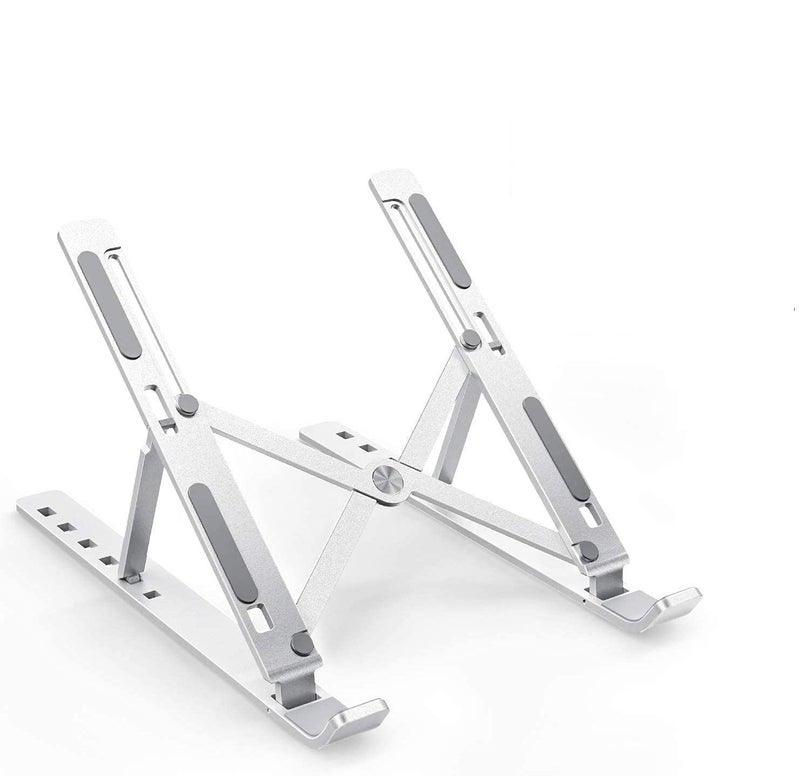 SKYCELL Laptop Stand for DeskBed Adjustable Laptop Stand Portable Foldable Compatible with MacBook Notebook Tablet Silver