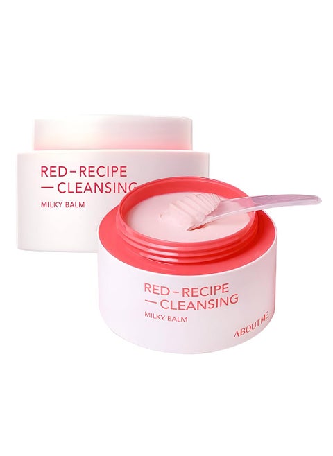 ABOUT ME Red Recipe Super Cleansing Balm  Soft Melting Milk Texture Makeup Cleansing Balm with Red Flower Complex Red Superfoods  Milk Extract 90ml304oz