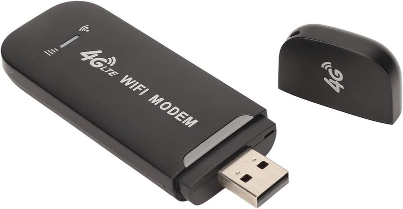 جوشيدا جهاز راوتر WiFi USB من Goshyda، دعم لشبكات 4G وLTE، نقطة اتصال خلوية (Hotspot)، يحتوي على فتحة لبطاقة SIM، سرعة نقل بيانات تصل إلى 150 ميجابت في الثانية، يدعم 10 مستخدمين، يعمل كمودم USB محمول للاستخدام في السيارة أو أثناء السفر أو في الأما - Image 2