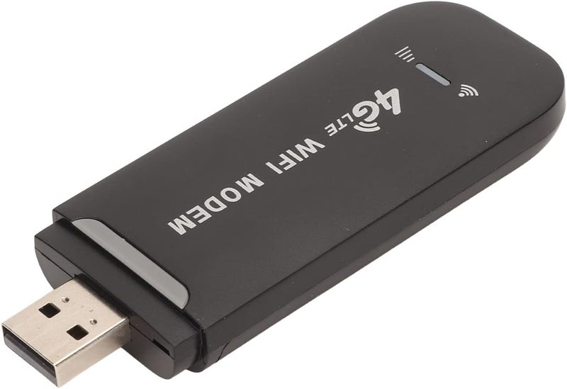 جوشيدا جهاز راوتر WiFi USB من Goshyda، دعم لشبكات 4G وLTE، نقطة اتصال خلوية (Hotspot)، يحتوي على فتحة لبطاقة SIM، سرعة نقل بيانات تصل إلى 150 ميجابت في الثانية، يدعم 10 مستخدمين، يعمل كمودم USB محمول للاستخدام في السيارة أو أثناء السفر أو في الأما - Image 1