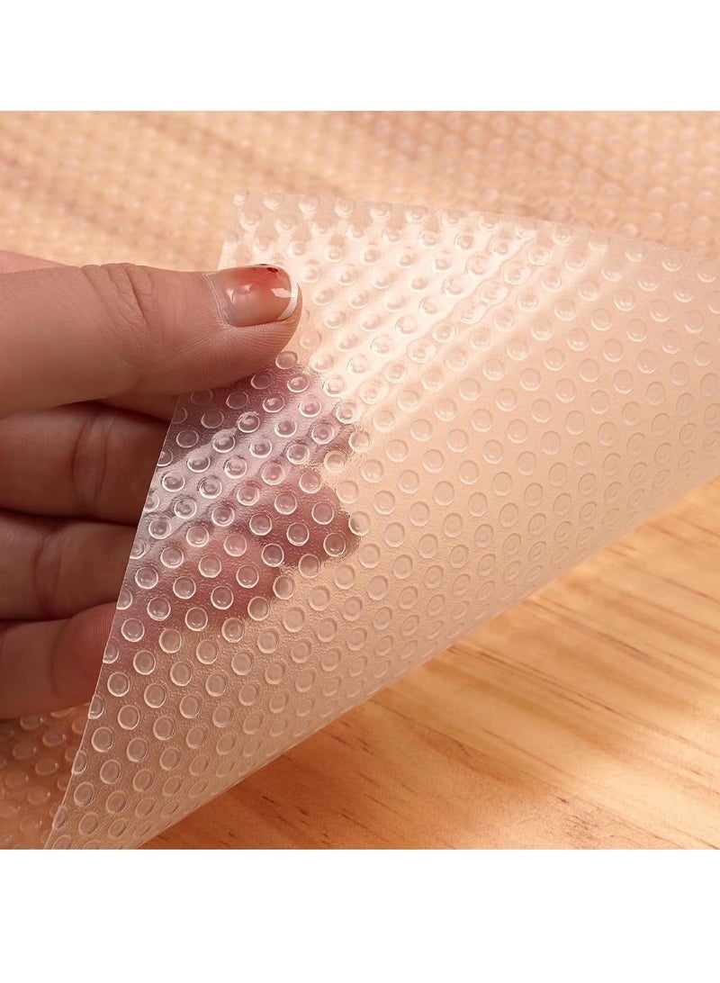 2 Pcs Shelf Liners, Refrigerator, Freezer, fridge Drawer Mats 30cm Wide x 300cm Long, Non Adhesive EVA Plastic Washable Waterproof Pads for Kitchen Cabinet, Pantry Closet, Cupboard, Clear - Image 2