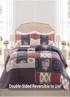 Great Bay Home Great Bay Home 2-Piece Twin Reversible Lightweight Nautical Quilt Comforter with 1 Sham | All-Season, Beach Bedspreads | Blue Coastal Coverlet Sets | Casco Bay Quilts Collection  - Image 2
