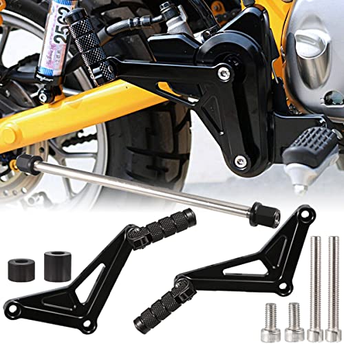 Rudyness Rear Passenger Footrest Foot Pegs Bracket For Honda 2018-2023 Monkey 125 (Black) - Image 1