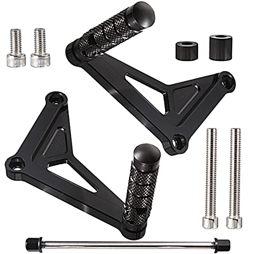 Rudyness Rear Passenger Footrest Foot Pegs Bracket For Honda 2018-2023 Monkey 125 (Black) - Image 3
