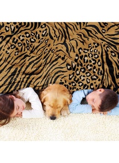 Sowide Tiger Leopard Print Blanket, Brown Tiger Blanket Throws, Soft Fleece Flannel Animal Print Blanket, Cozy Warm Lightweight Fuzzy Plush Gifts for Women Mother Adults, Home Bed Couch Nap, 60"x80"  - Image 2