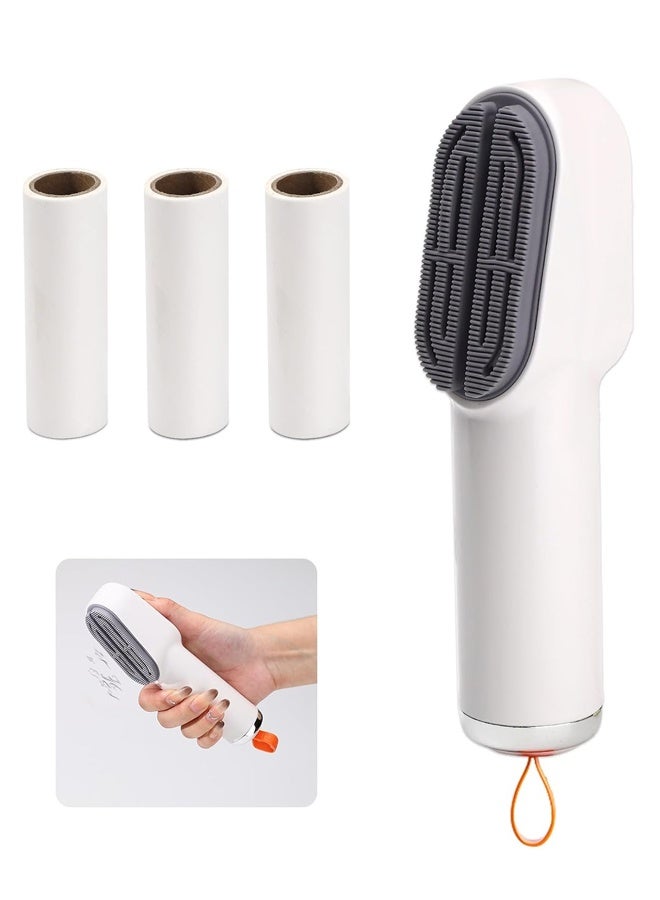 HOMESTAR Portable 2 in 1 Lint Remover with 3 Pcs Roller , Sticky Retractable Lint Roller Cleaner and Reusable Lint Remover Brush, Hair Remover for Furniture, Couch, Carpet, Clothing and Bedding - Image 2