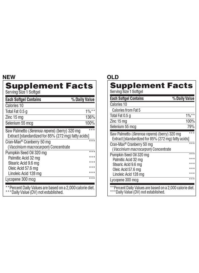 TruNature - Prostate Plus Health Complex Saw Palmetto With Zinc Lycopene Pumpkin Seed 250 Softgels - Image 1