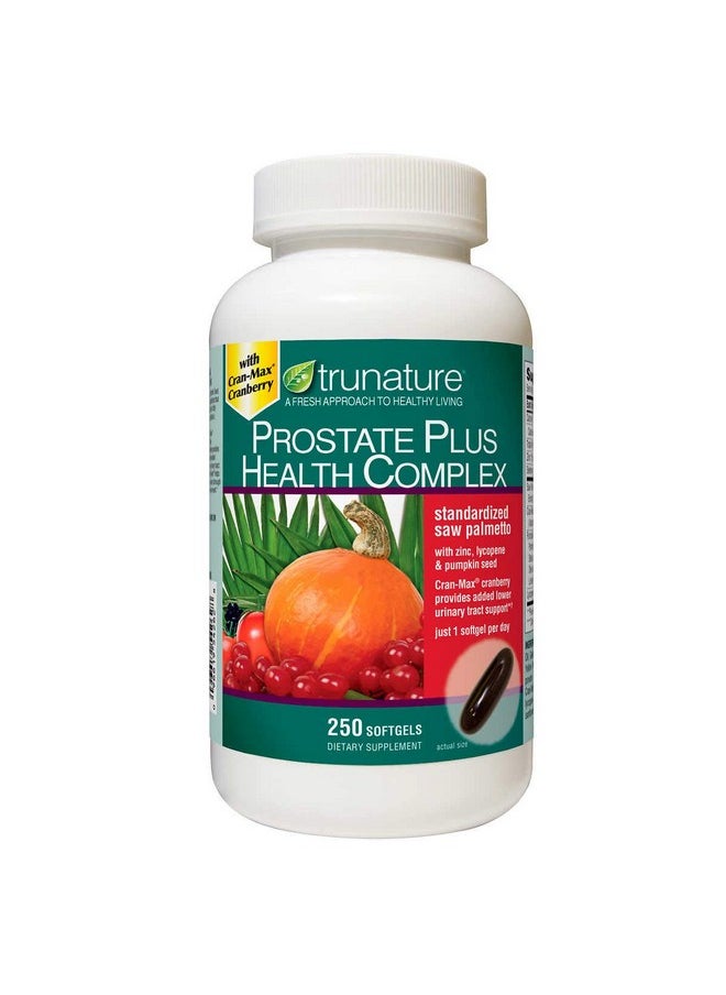 TruNature - Prostate Plus Health Complex Saw Palmetto With Zinc Lycopene Pumpkin Seed 250 Softgels - Image 1