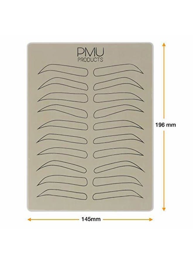 PMU Products PMU Products Cosmopolitan Pack | Microblading Practice Skin Double-Sided | Professional Realistic Hairstroke Tattoo Latex | Special Variety Eyebrow Designs For Cosmetic Tattooing (Black - 5) - Image 3