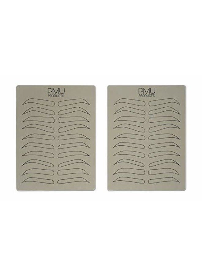 PMU Products PMU Products Cosmopolitan Pack | Microblading Practice Skin Double-Sided | Professional Realistic Hairstroke Tattoo Latex | Special Variety Eyebrow Designs For Cosmetic Tattooing (Black - 5) - Image 4