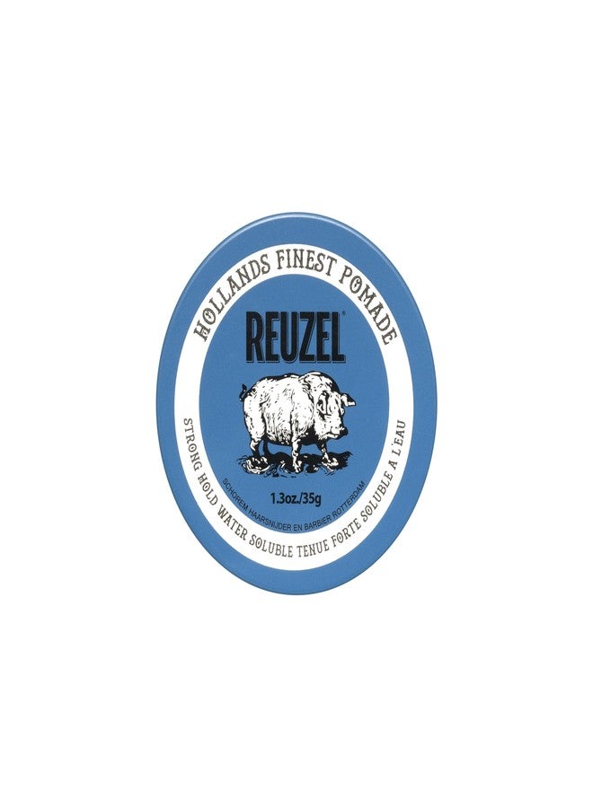 Reuzel بومادة ريوزيل الزرقاء، تثبيت قوي طوال اليوم، قابلة للذوبان في الماء، لمسة لامعة وخالية من القشور، سهلة الغسل، لجميع أنواع الشعر، 1.3 أونصة - Image 1