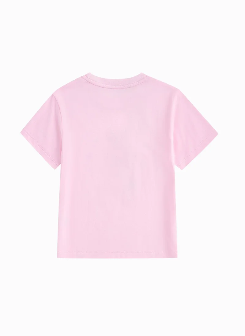 بالابالا Baby Unisex Round V-Neck Short-Sleeved T-Shirt