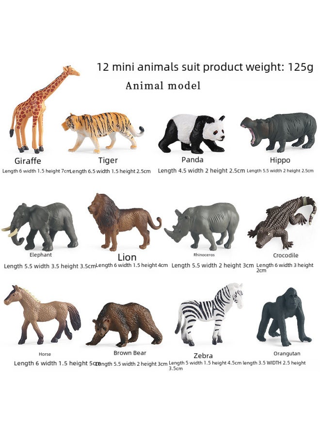 Generic - Simulation Mini Wildlife Suit Model Giraffe Zebra Panda Gorilla Lion Elephant Ornaments-Color:Zz Deep Sea Fish 6 Styles Set + Jct [py] Mini Dolphin 6 Styles - Image 1