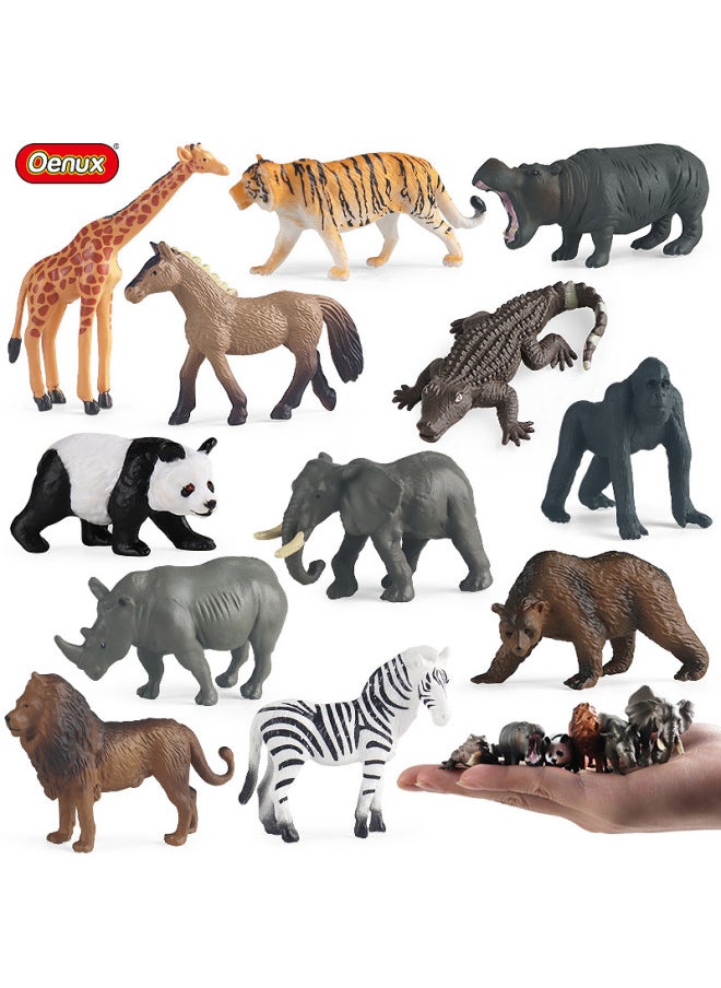 Generic - Simulation Mini Wildlife Suit Model Giraffe Zebra Panda Gorilla Lion Elephant Ornaments-Color:Zz Deep Sea Fish 6 Styles Set + Jct [py] Mini Dolphin 6 Styles - Image 1