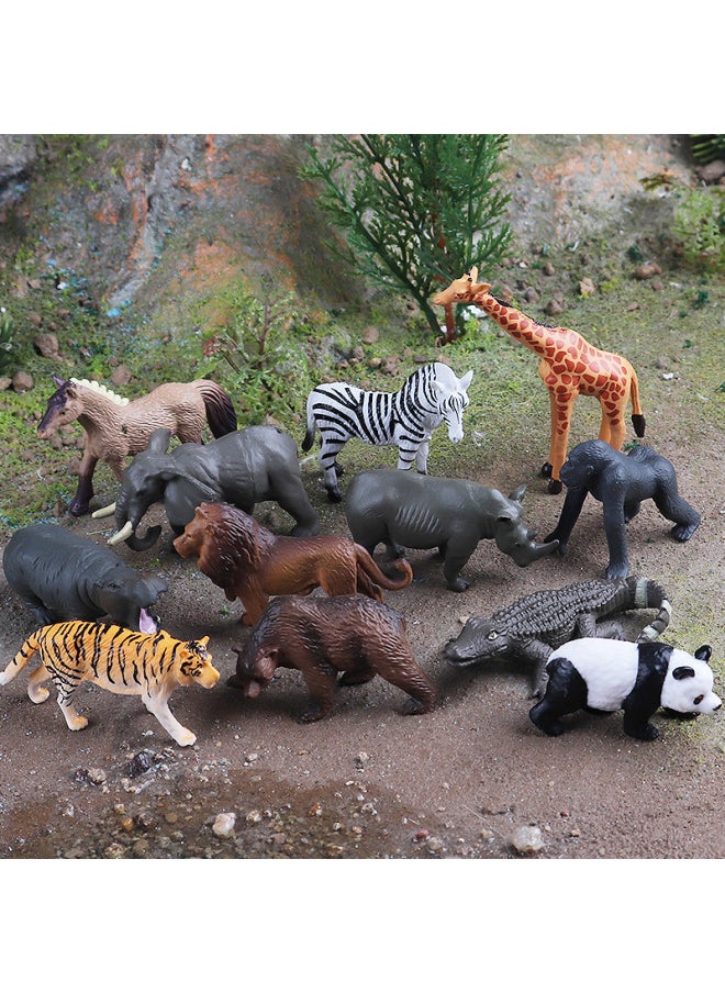 Generic - Simulation Mini Wildlife Suit Model Giraffe Zebra Panda Gorilla Lion Elephant Ornaments-Color:Zz Deep Sea Fish 6 Styles Set + Jct [py] Mini Dolphin 6 Styles - Image 1
