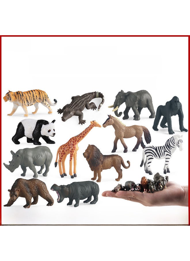 Generic - Simulation Mini Wildlife Suit Model Giraffe Zebra Panda Gorilla Lion Elephant Ornaments-Color:Zz Deep Sea Fish 6 Styles Set + Jct [py] Mini Dolphin 6 Styles - Image 1