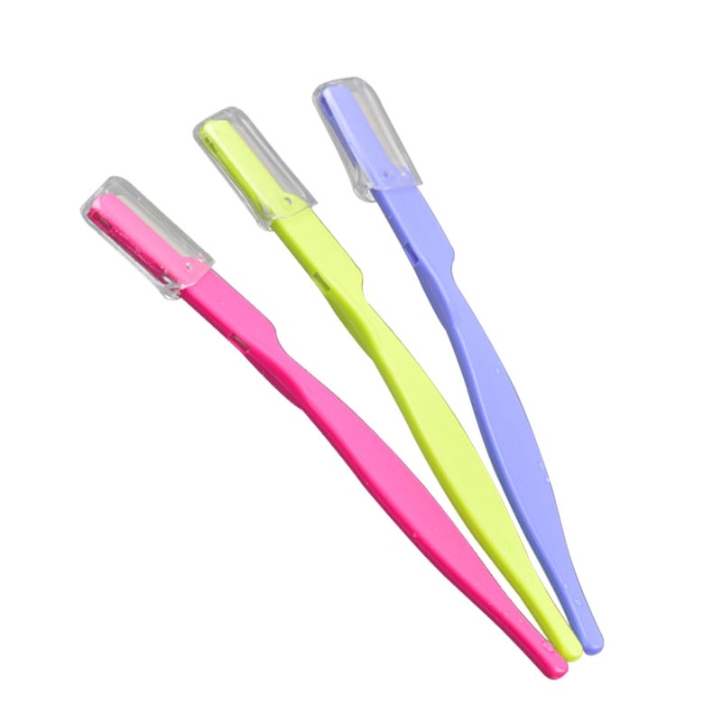 Outanaya 3pcs Stainless Steel Eyebrow Trimmer Kit Portable Razor for Women and Girls Easy to Clean Eyebrow Shaper Tool for Travel and Home Use - Image 1
