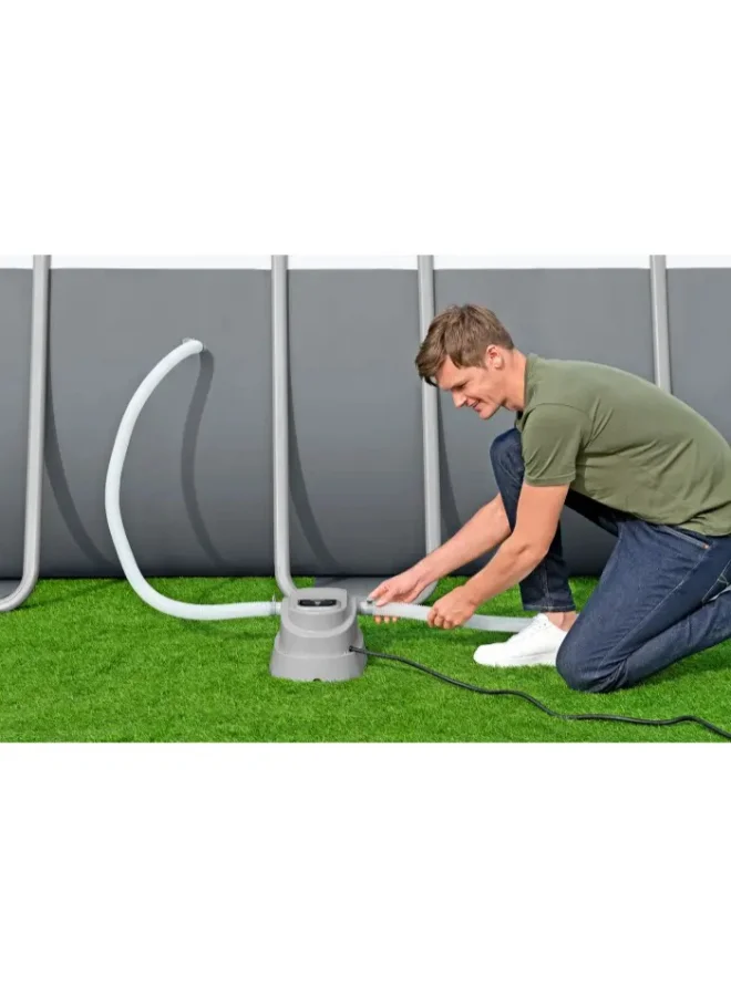 بست واي Bestway Flowclear Pool Heater for Above Ground Swimming Pools, Electric Water Heating System, Compatible with Filter Pumps, Extends Swimming Season