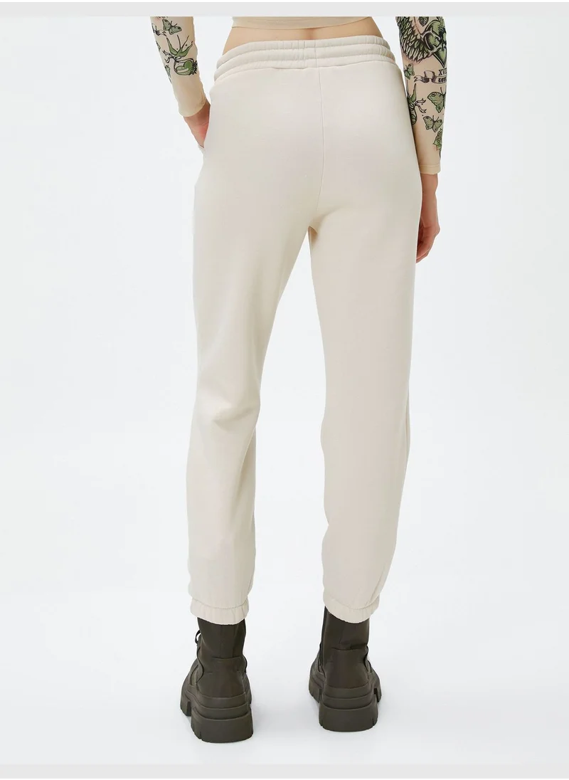كوتون Drawstring Elastic Waist Jogger Sweatpants