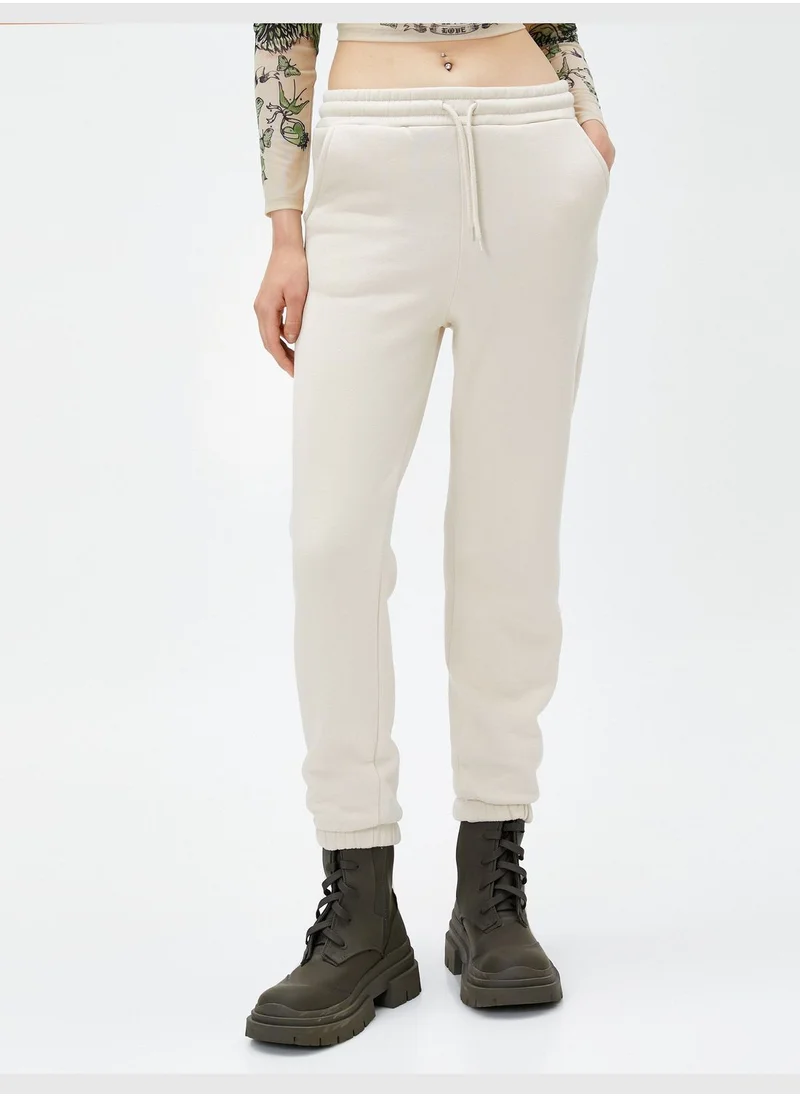 كوتون Drawstring Elastic Waist Jogger Sweatpants