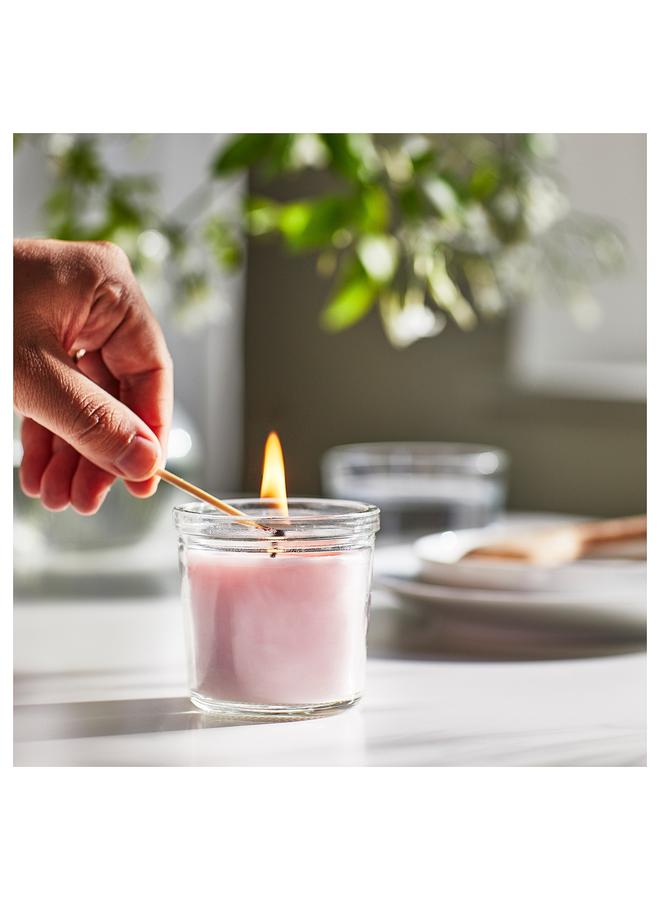 Zaboon Scented candle in glass, Jasmine/pink, 20 hr - Image 3