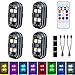 Aukmak Upgraded 4LEDs 4PCS Wireless LED Strobe Lights with Remote Control 8 Colors TypeC Rechargeable Led Lights Anti Collision Warning Light for Car Motorcycle Bike Drone Aircraft - Image 2