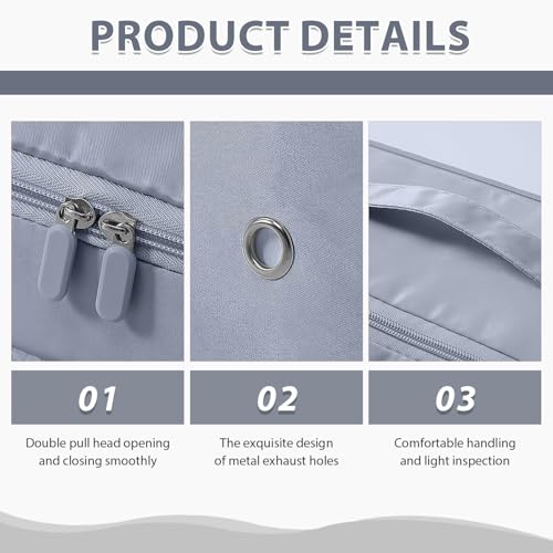 TPTAL Ultra Space Saving Self Compression Organizer, Heavy Duty Moving Bags, Storage Tote for Space Saving, Self Compression Moving Large Capacity Organizer Bag for Comforters (Grey, XL (54 * 42 * 60CM)) - Image 2
