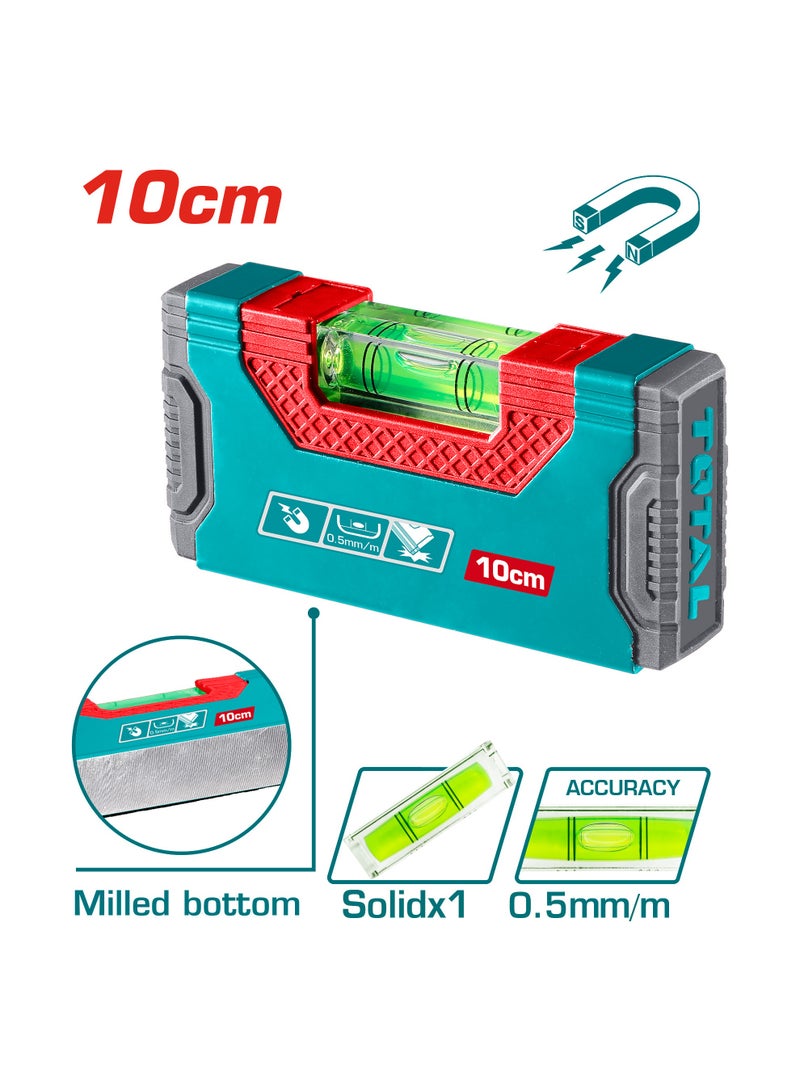 توتال مجموعة أدوات قياس المسافة بالليزر 3 في 1 من توتال (نطاق 100 متر) - تتضمن شريط قياس رقمي بالليزر (بدقة ±2 مم)، ومستوى يدوي صغير مغناطيسي، ومصباح يدوي عالي السطوع بقوة 250 لومن - TOS251003 - Image 4