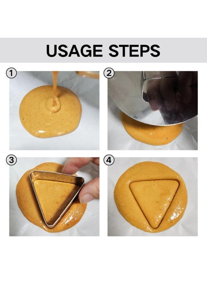 Bukela 6 Pack Korean Candy Making Tools, Stainless Steel Cookie Cutters Biscuit Molds, Sugar Game Kit, Umbrella Triangle Star Round Baking Cake Molds for Party Sugar Game Cookie ﻿ - Image 3