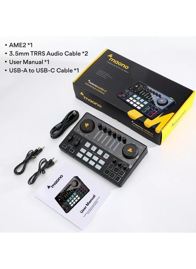 Maono - Microphone Caster E2 podcasting console - AME2 - Image 1
