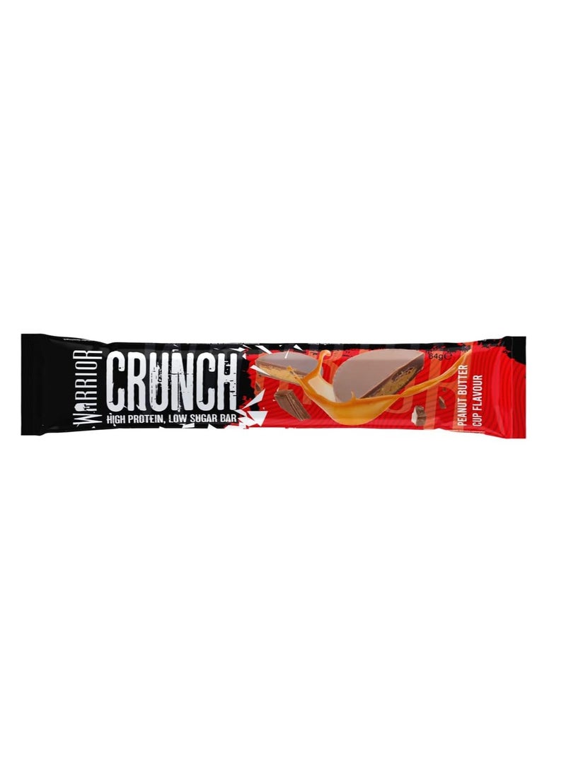 Warrior Warrior, CRUNCH - ألواح بروتين عالية - 20 جرام بروتين لكل لوح - عبوة من 12 قطعة × 64 جرام، كوب زبدة الفول السوداني  - Image 5