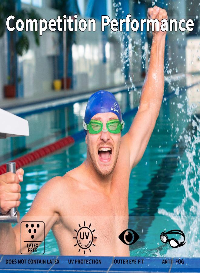 Water Gear Vortex Anti-Fog Swim Goggles - No Leak and Adjustable Split Headband - UV Protection Wide Angle Lens - Swimming Goggle for Men & Women (Smoke) - Image 1