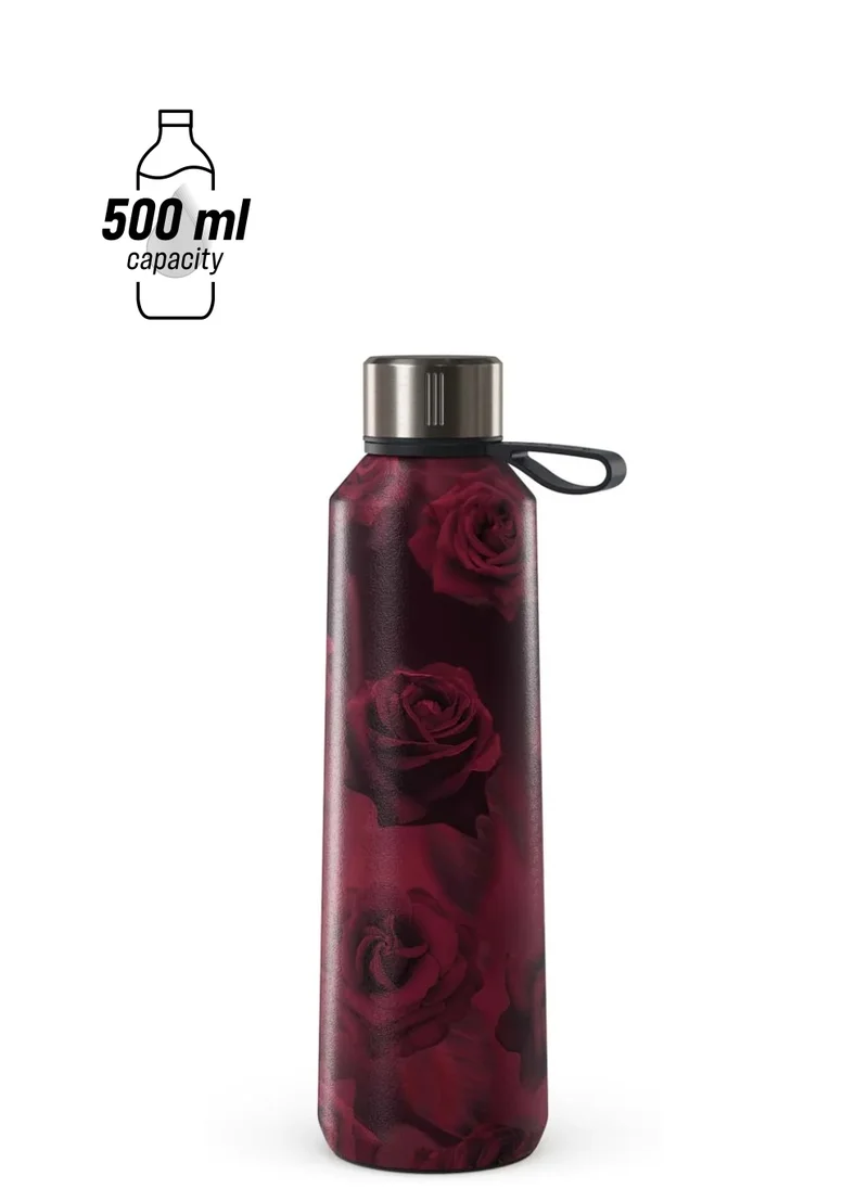 BURGA Insulated Water Bottle (17oz) Stylish Stainless Steel Water Bottles Durable Metal Water Bottle Stays Hot or Cold Anti-Slip, Leak-Proof Reusable Water Bottle - Femme Fatale - Water Bottle