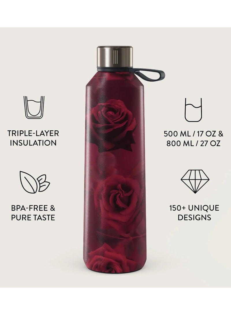 BURGA Insulated Water Bottle (17oz) Stylish Stainless Steel Water Bottles Durable Metal Water Bottle Stays Hot or Cold Anti-Slip, Leak-Proof Reusable Water Bottle - Femme Fatale - Water Bottle - Image 2