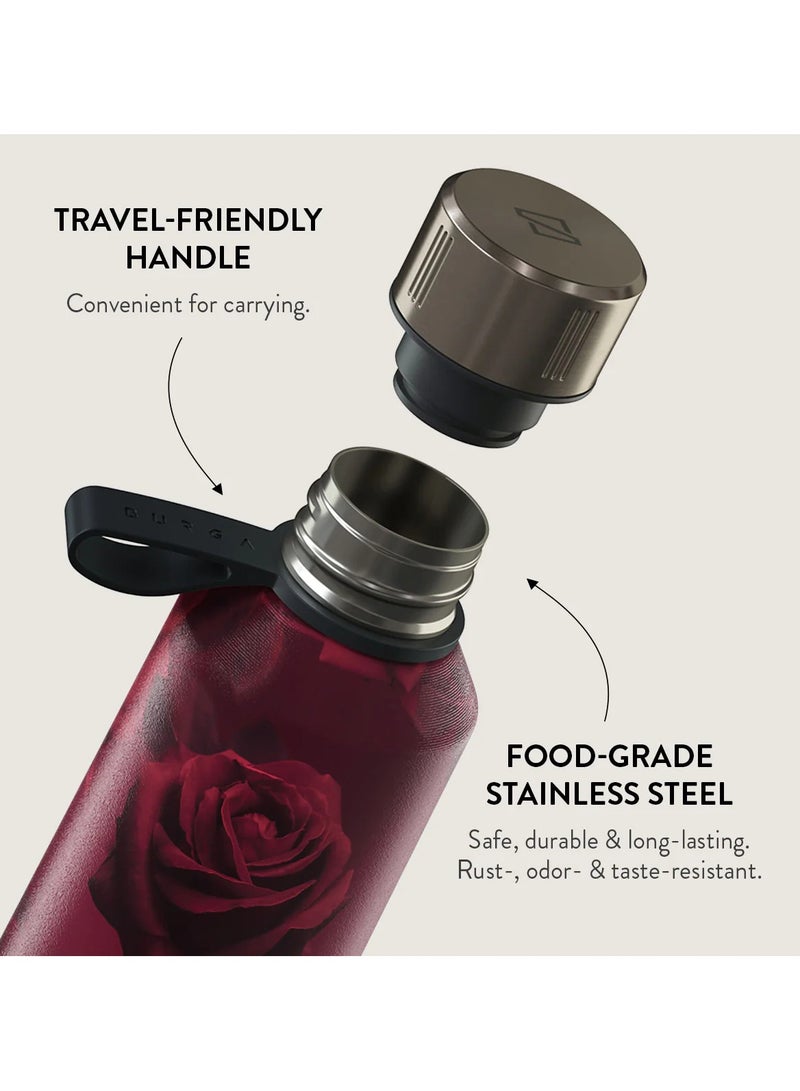 BURGA Insulated Water Bottle (17oz) Stylish Stainless Steel Water Bottles Durable Metal Water Bottle Stays Hot or Cold Anti-Slip, Leak-Proof Reusable Water Bottle - Femme Fatale - Water Bottle - Image 3