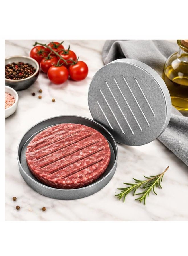 Burger press, with non-stick coating and wooden handle, for shaping meat patties to a uniform size - Image 5