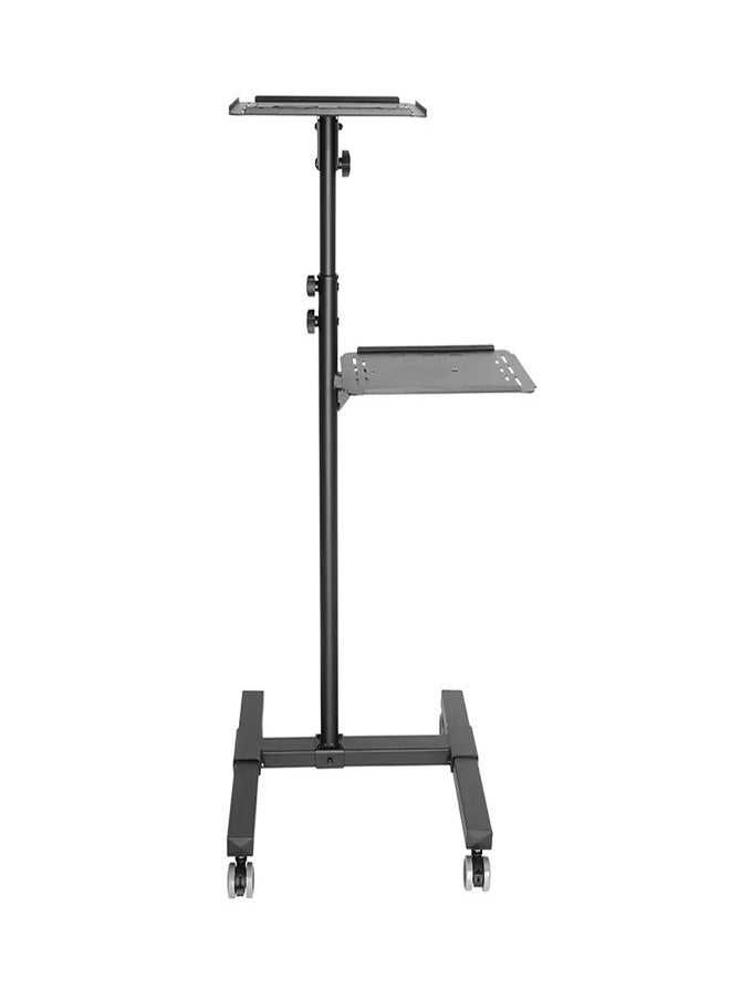 Skill Tech SH TS08 Steel Adjustable Projector & Laptop Trolley Stand, Max Load Capacity 10kg – Black  - Image 1