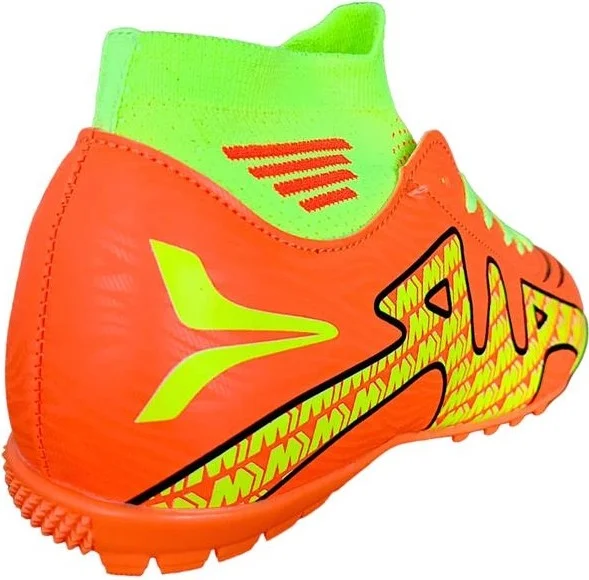 Liger Socked Ankle High Top Football Boots Orange - Yellow