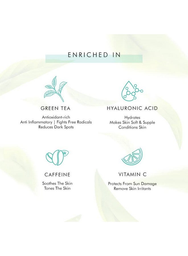 إم كافيين سيروم مرطب للوجه بالشاي الأخضر لبشرة متوهجة مع فيتامين سي وحمض الهيالورونيك | يقلل من البقع الداكنة والتصبغ ويمنع أضرار أشعة الشمس | للرجال والنساء | ترطيب لمدة 72 ساعة | 40 مل - Image 1