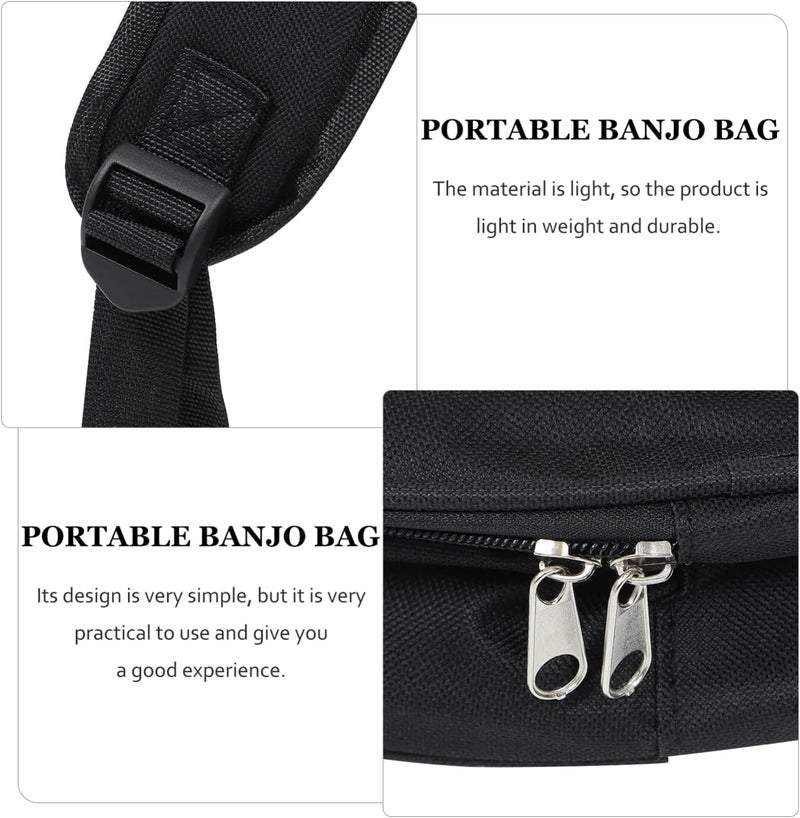Banjo Backpack Thicken Cotton Banjo Bag Banjo Case Gig Bag for Five String Banjo(38.91X14.15X3.54in) - Image 3