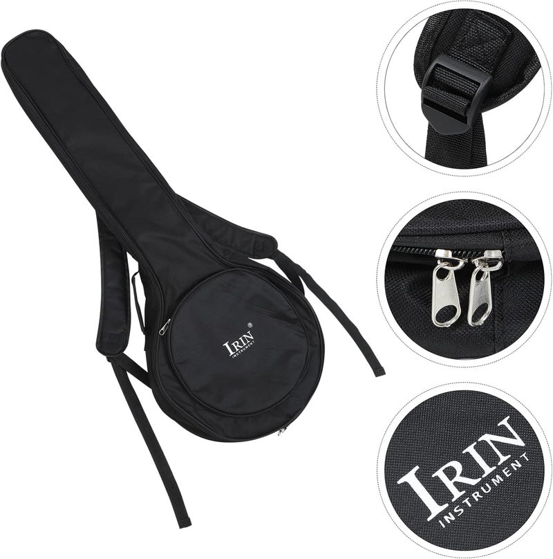 Banjo Backpack Thicken Cotton Banjo Bag Banjo Case Gig Bag for Five String Banjo(38.91X14.15X3.54in) - Image 1