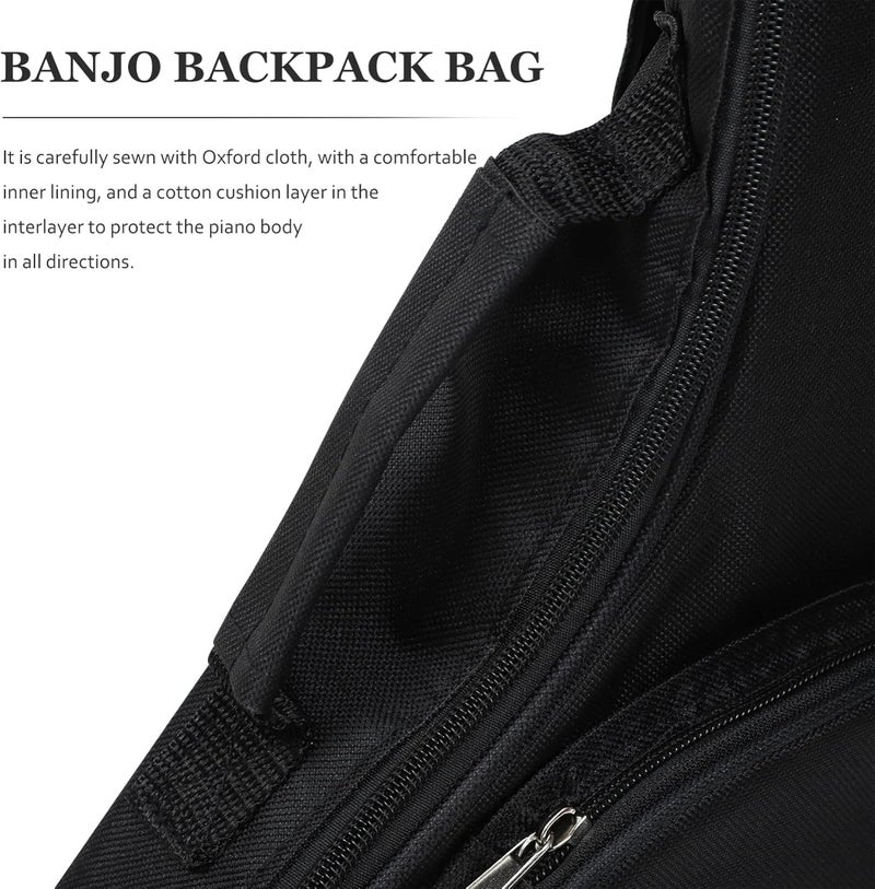 Banjo Backpack Thicken Cotton Banjo Bag Banjo Case Gig Bag for Five String Banjo(38.91X14.15X3.54in) - Image 2