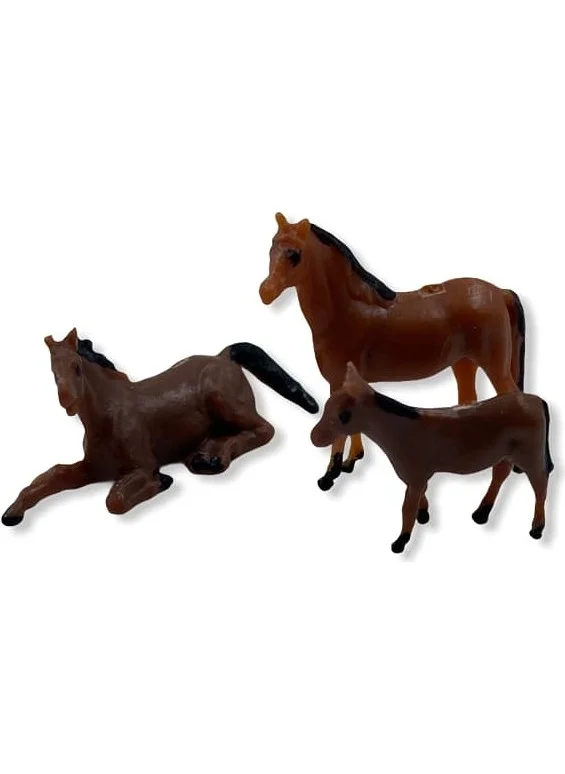 Gvn Art Horse Figure 3 Pieces 1/200