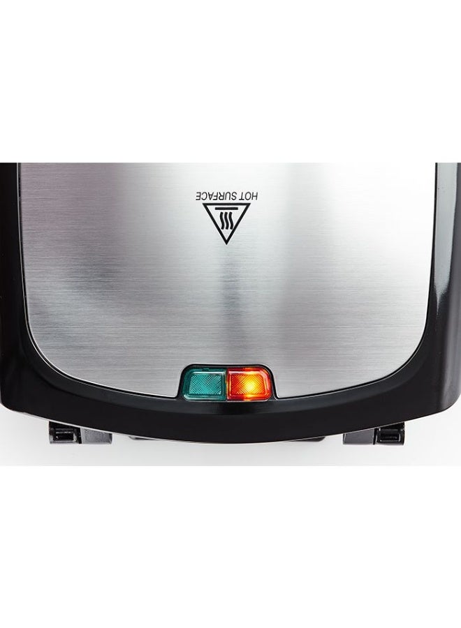 Mienta Sandwich and Waffle Maker, 1200 Watt, Silver - SM27609A - Image 5