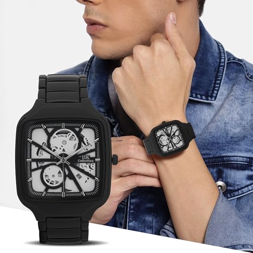 IIK COLLECTION Watch for Man Stainless Steel Chain|Long Battery Life with Long Lasting Polish Water Resistance| Trendy Design| Push Button Lock Durable Watch for Boys - Image 2