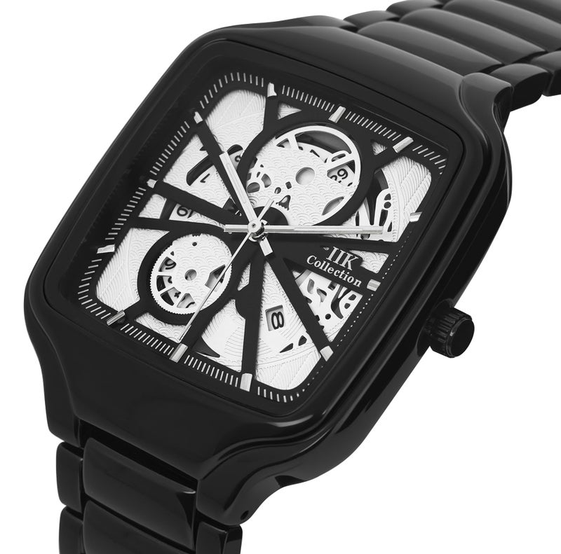 IIK COLLECTION Watch for Man Stainless Steel Chain|Long Battery Life with Long Lasting Polish Water Resistance| Trendy Design| Push Button Lock Durable Watch for Boys - Image 4