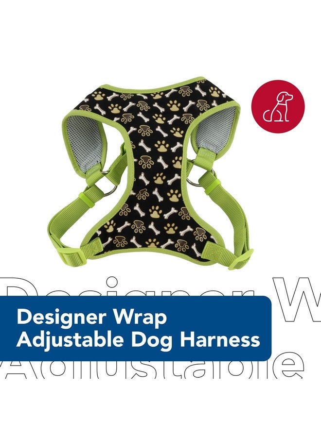 Coastal Pet Ribbon Designer Wrap Adjustable Dog Harness - Large & Small Dog Harness - Breathable Mesh Harness for Dogs Pet Supplies for Dogs - Brown Paws & Bones, 5/8" x 16-19" - Image 3